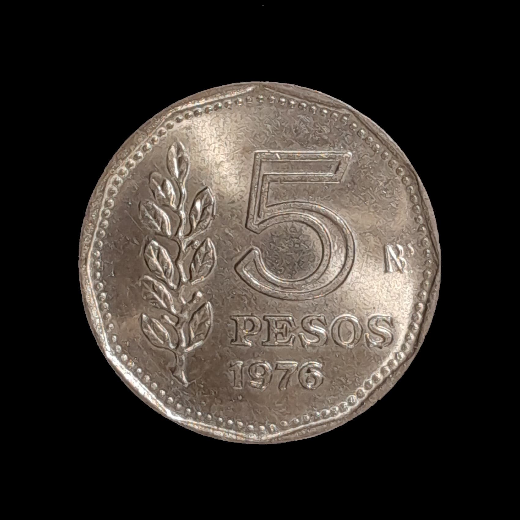 Argentina 5 Pesos 1976 Sin Circular CJ 323
