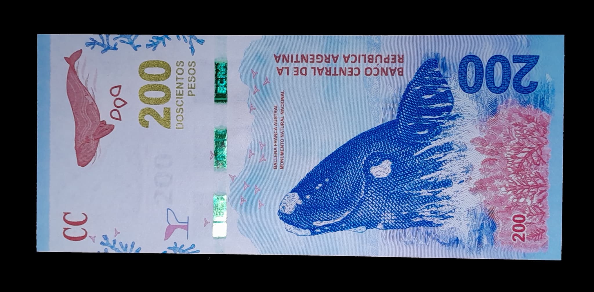 Argentina 200 Pesos Fauna 2017/18 Serie E SC Col. 827e