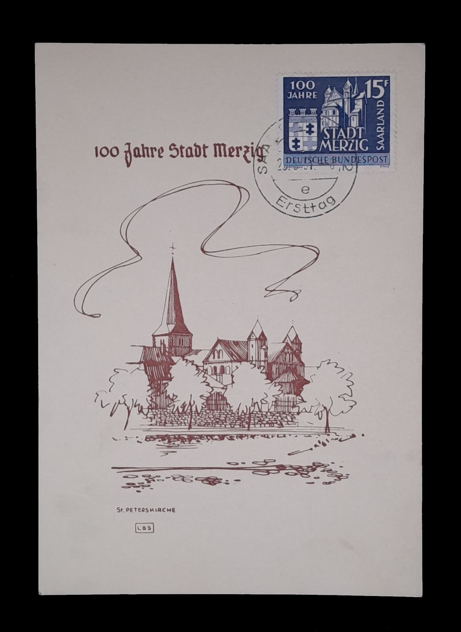 Alemania Saarland Tarjeta Primer Día Exc 1957