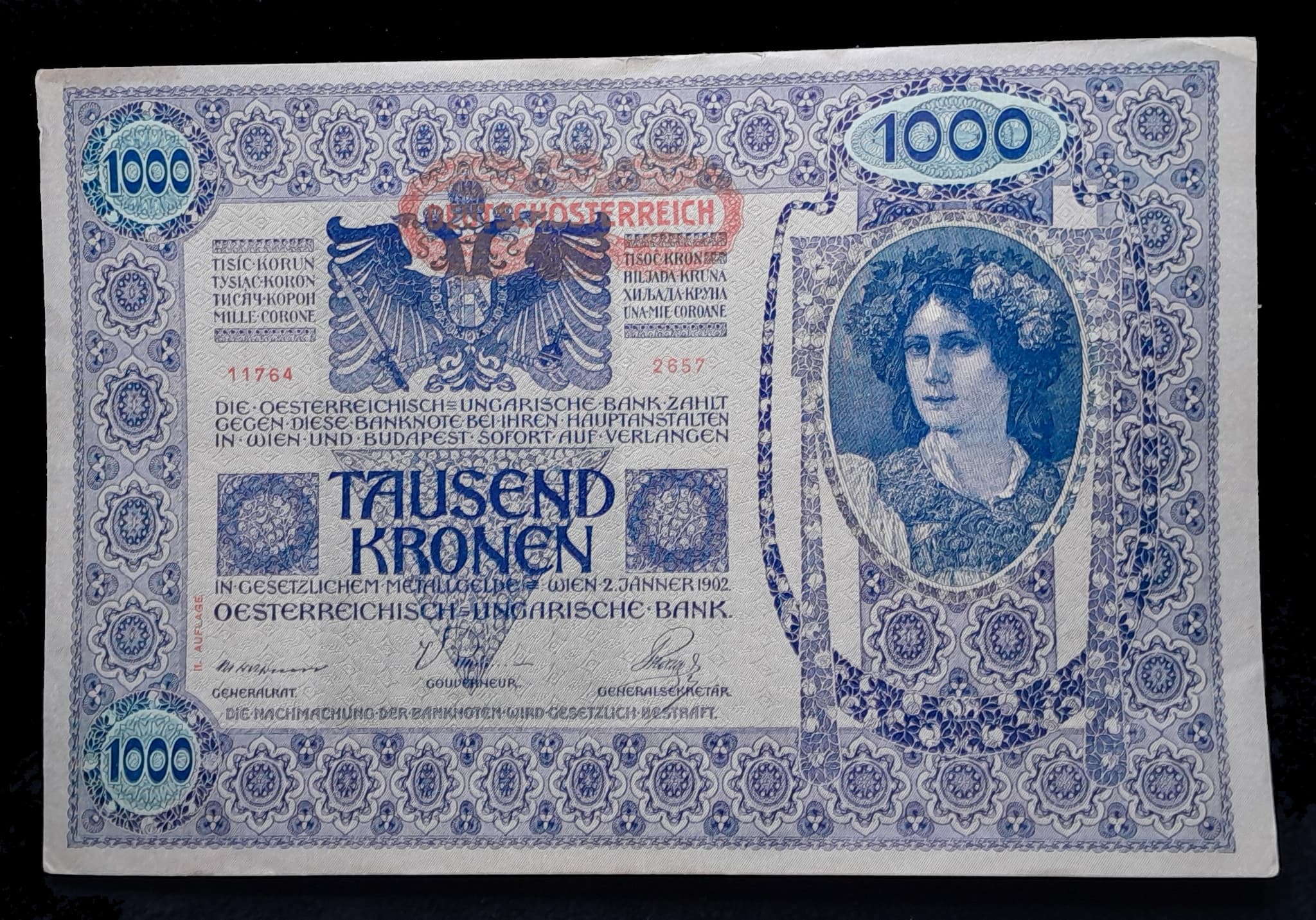 Austria 1000 Coronas 1902 Excelente Pick 60