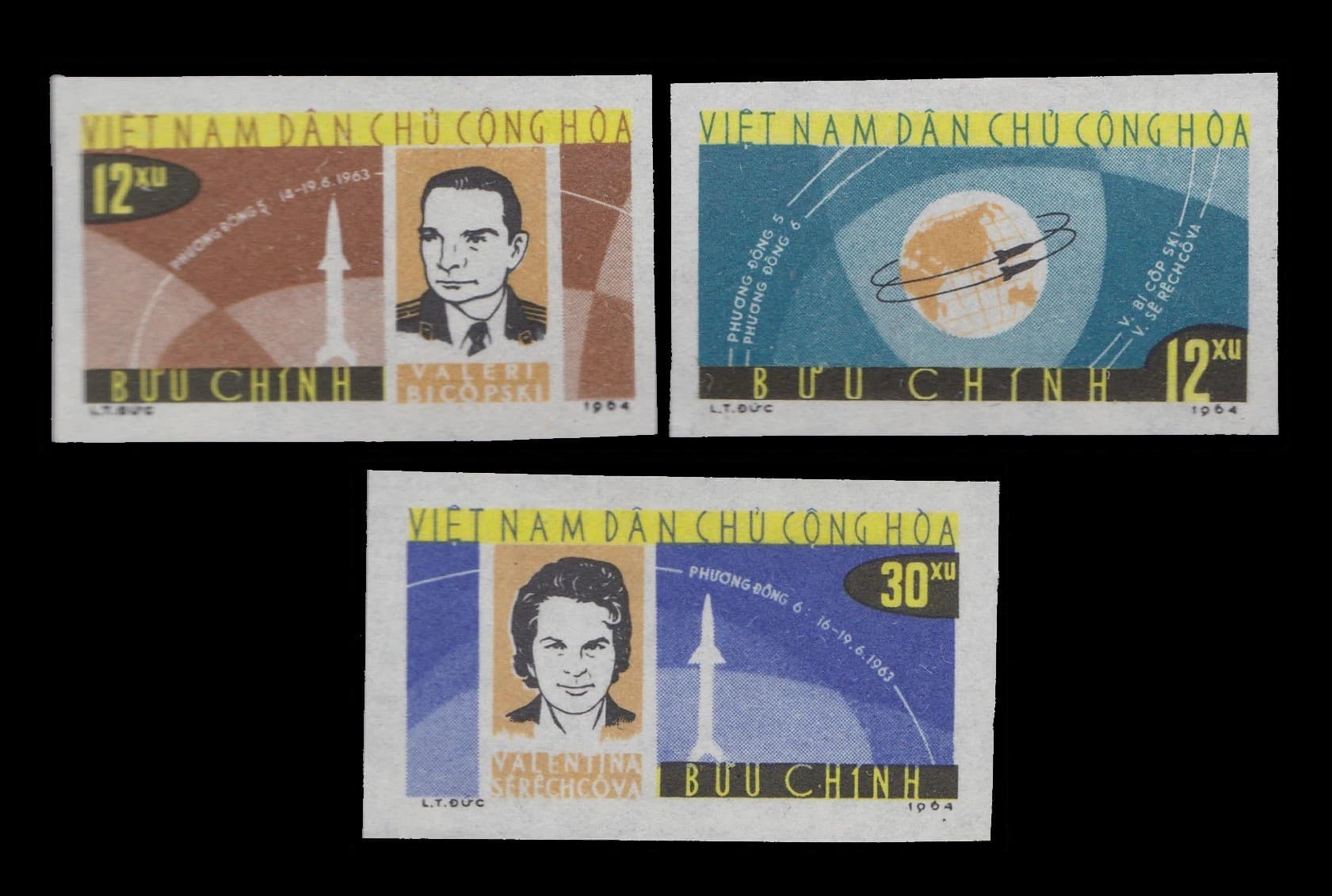 Vietnam 1964 Carrera Espacial Nv. Yv. 360/62 Sin Dentar