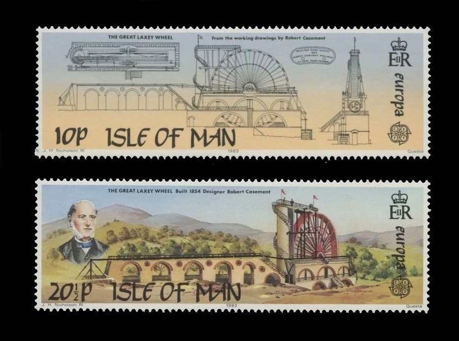 Isla de Man Tema Europa 1983 Mint. Yv. 231/2