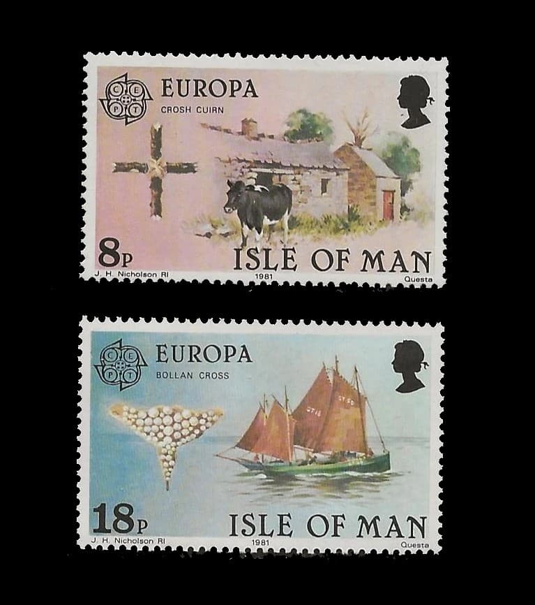 Isla de Man Tema Europa 1981 Folklore Mint. Yv. 182/3
