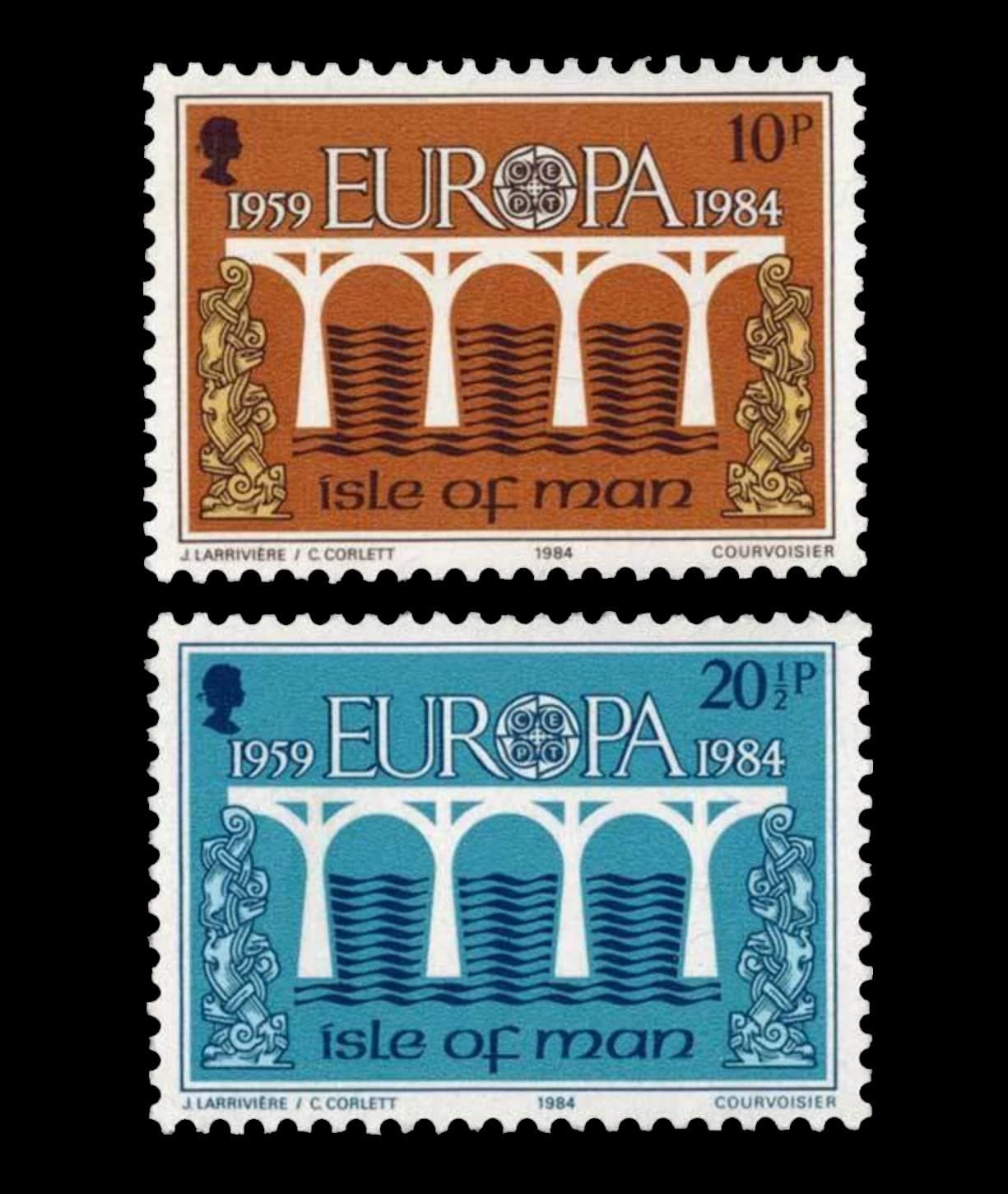 Isla de Man Tema Europa 1984 Mint. Yv. 251/2