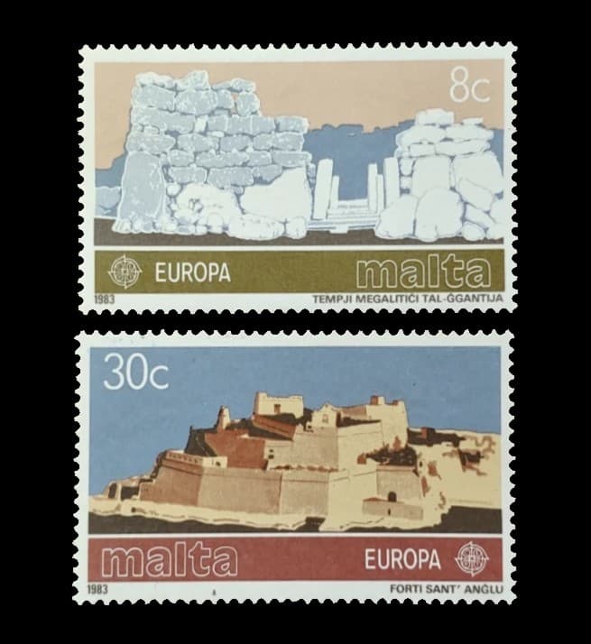 Malta Tema Europa 1983 Arquitectura Mint. Yv. 668/9