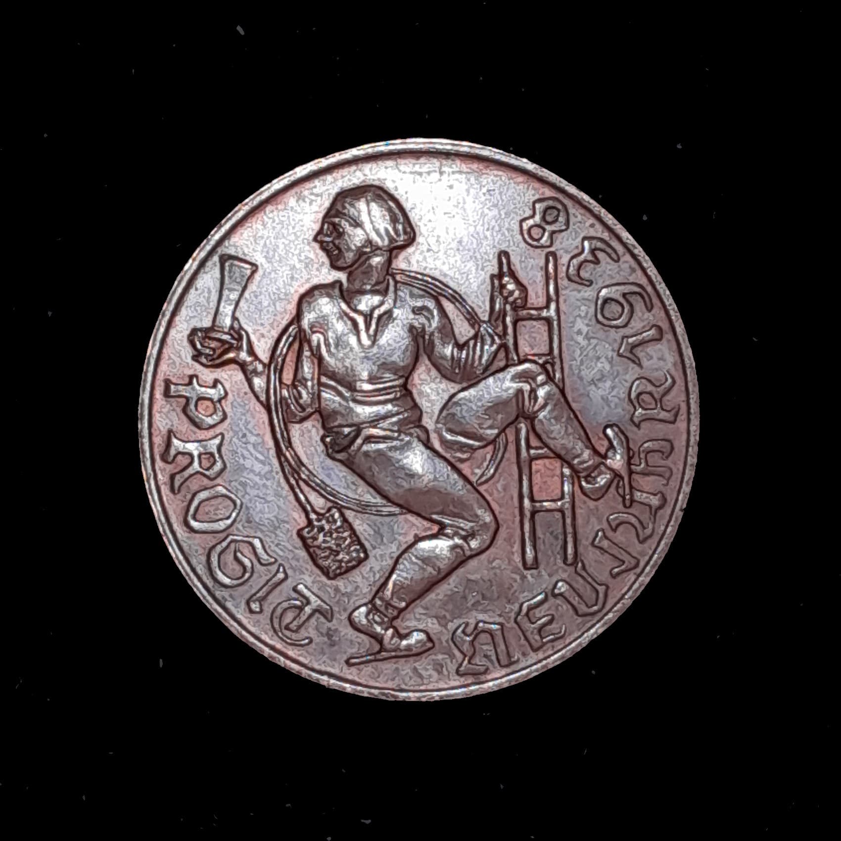 Austria Ficha de Año Nuevo 1938 Exc Deseo de Buena Suerte