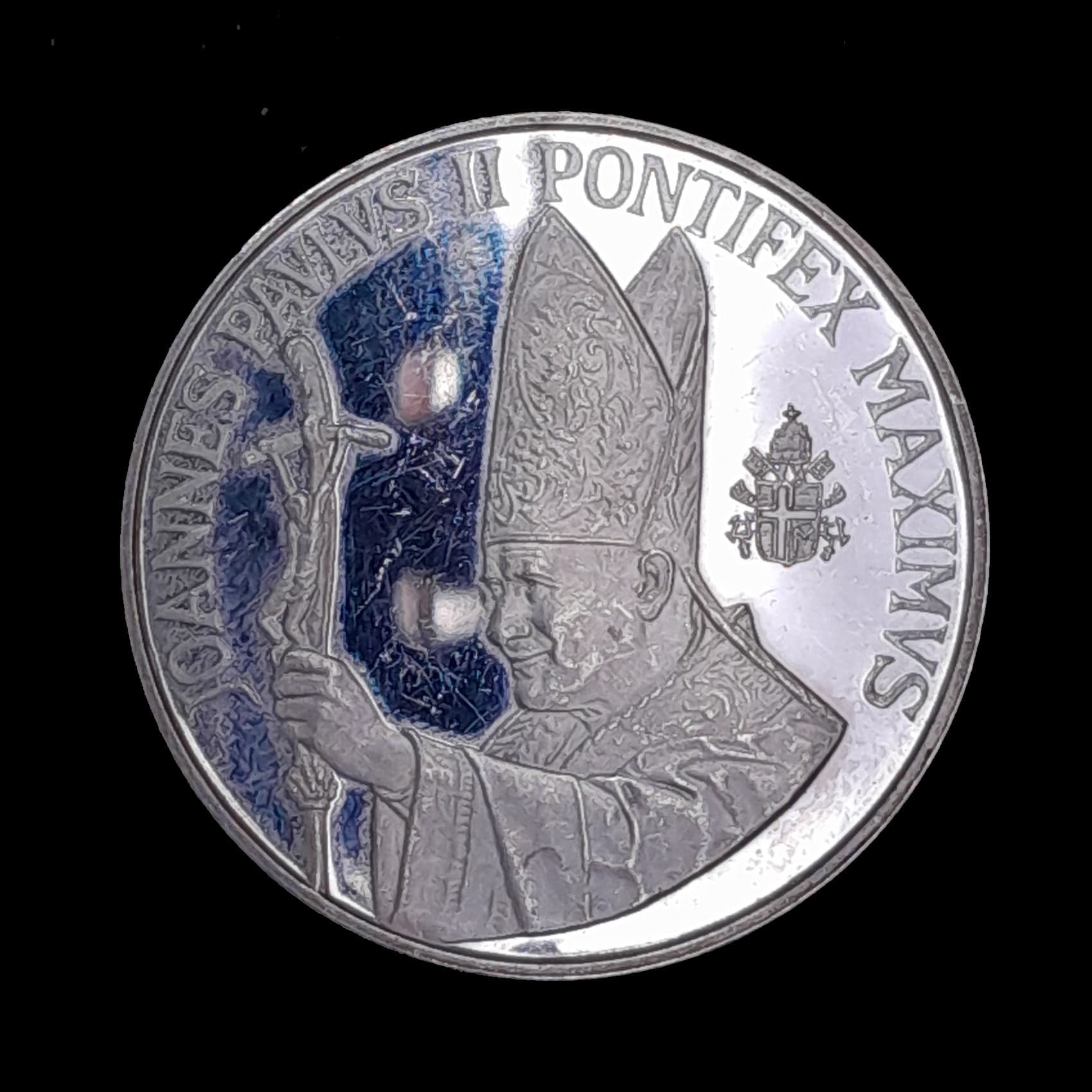 Vaticano Juan Pablo II Plata Paz entre los Hombres 1985