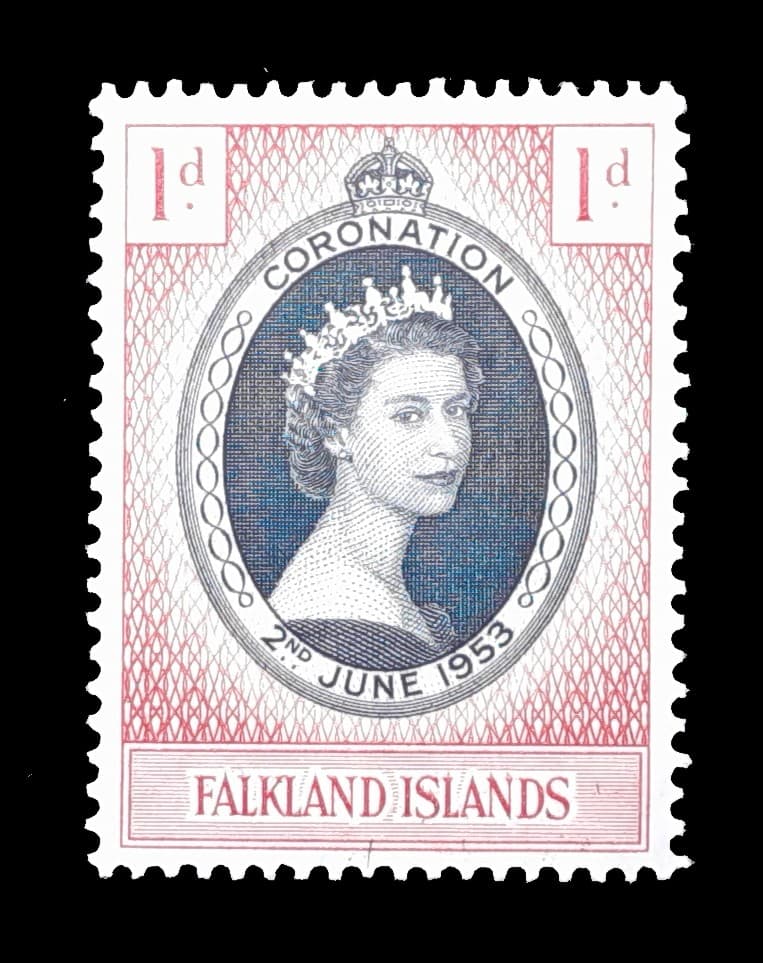 Islas Malvinas 1953 Coronación Elizabeth II Mint. Yv. 115
