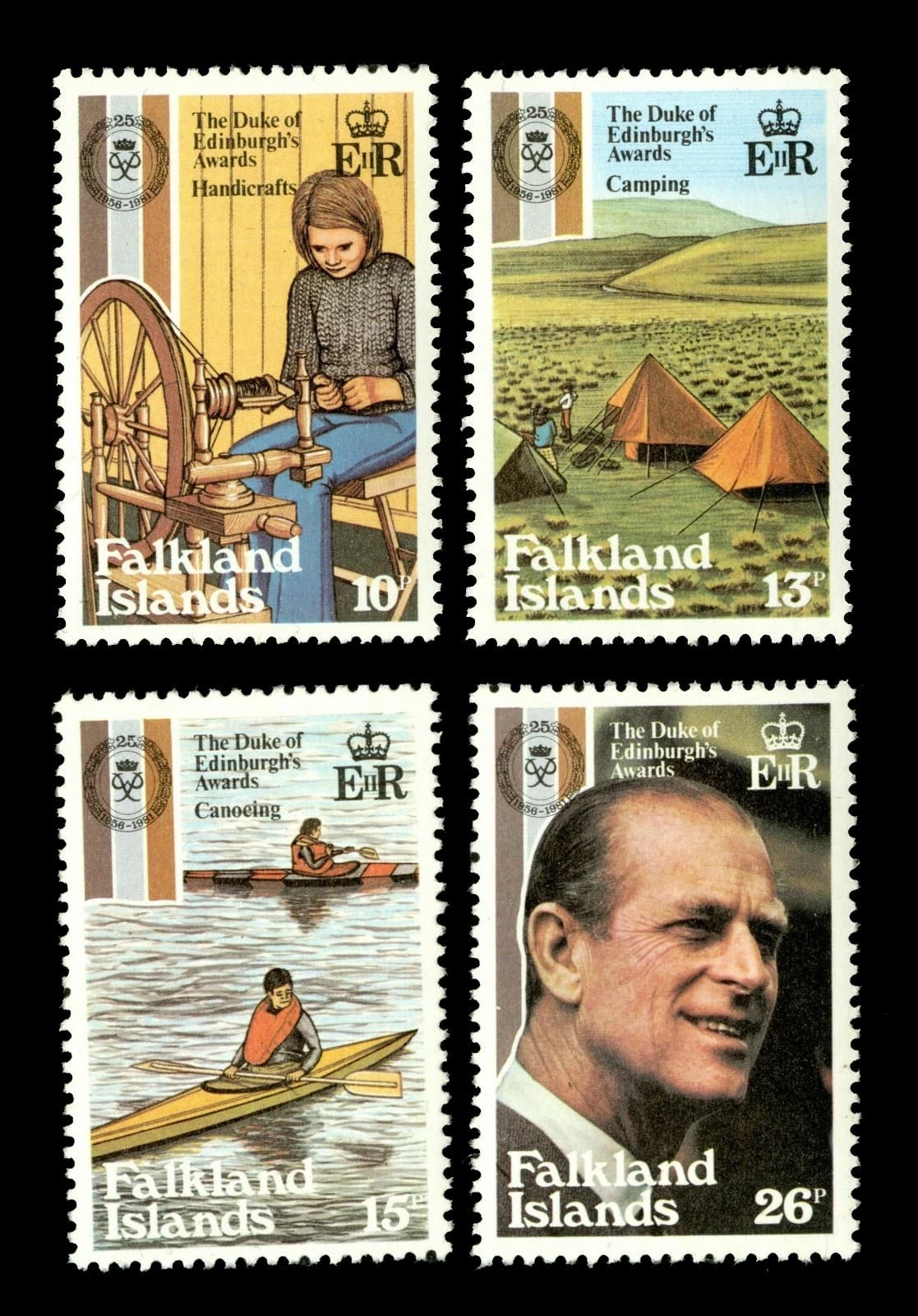 Islas Malvinas 1981 Premio Duque de Edimburgo Nv. Yv. 327/30