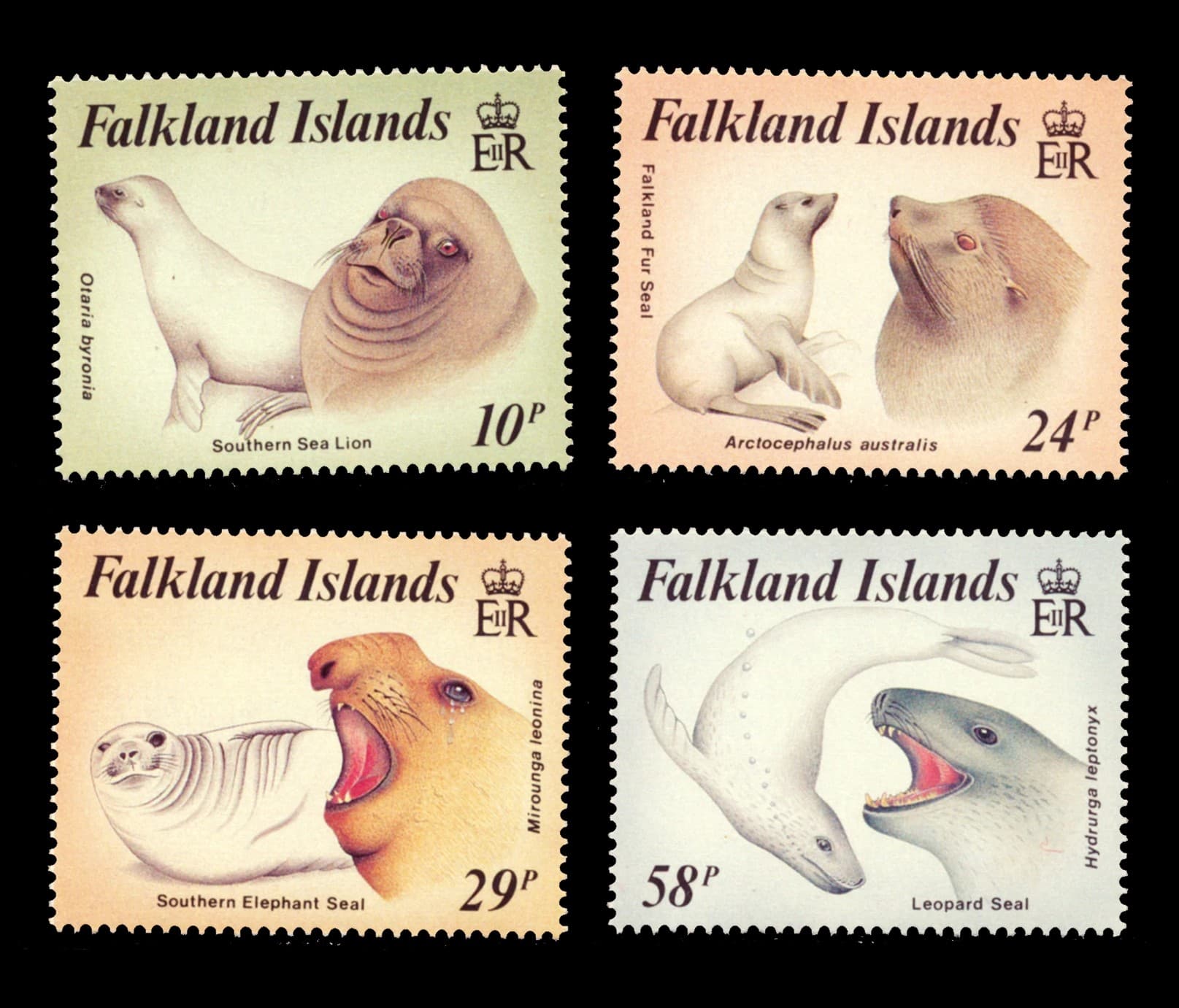 Islas Malvinas 1981 Fauna Marina Nv. Yv. 334/38