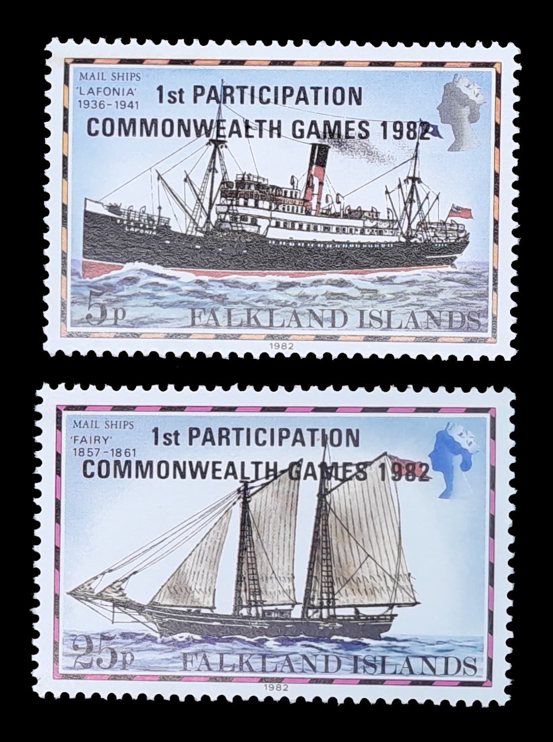 Islas Malvinas 1982 Juegos de la Commonwealth Nv. Yv. 368/9