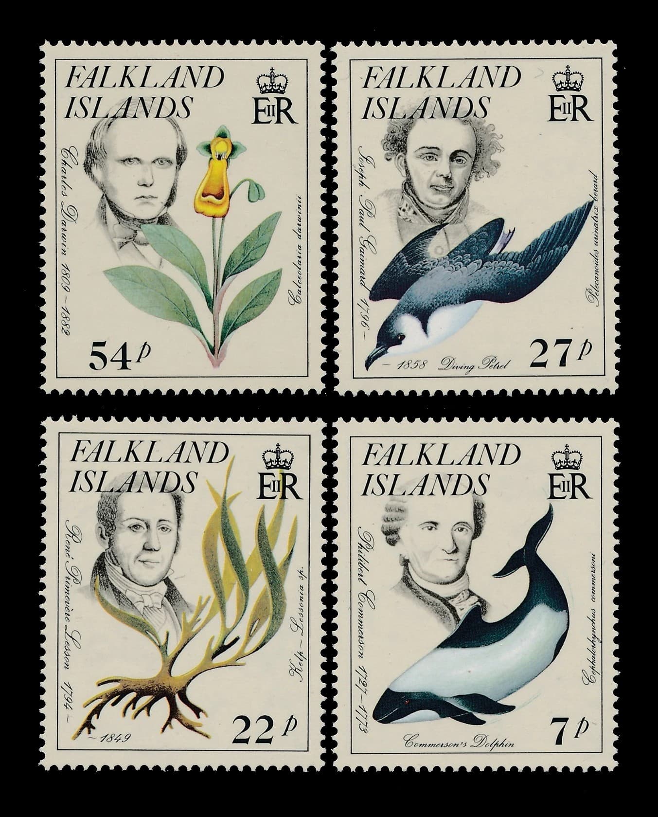Islas Malvinas 1985 Primeros Naturalistas Nv. Yv. 448/51