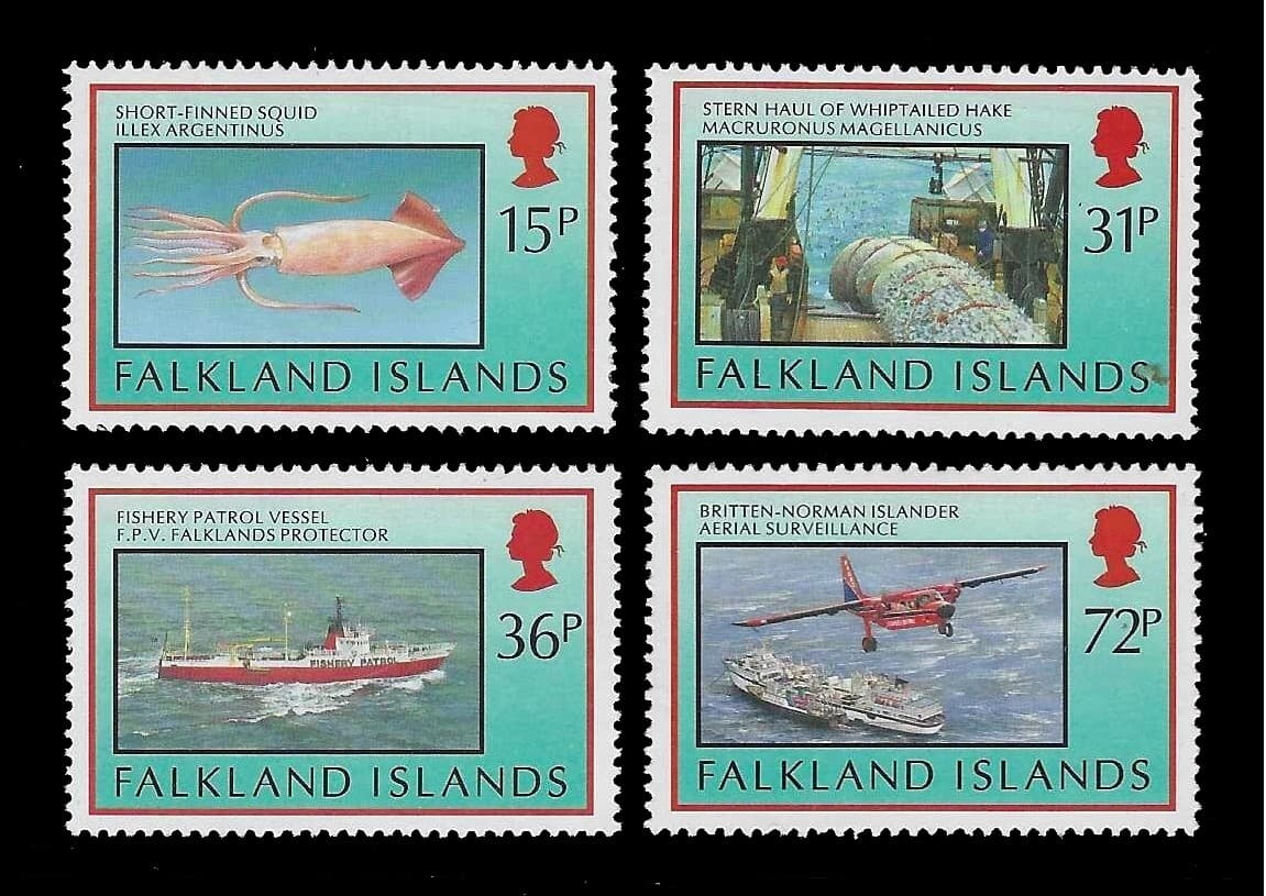 Islas Malvinas 1993 Industrias de las Islas Nv. Yv. 598/601